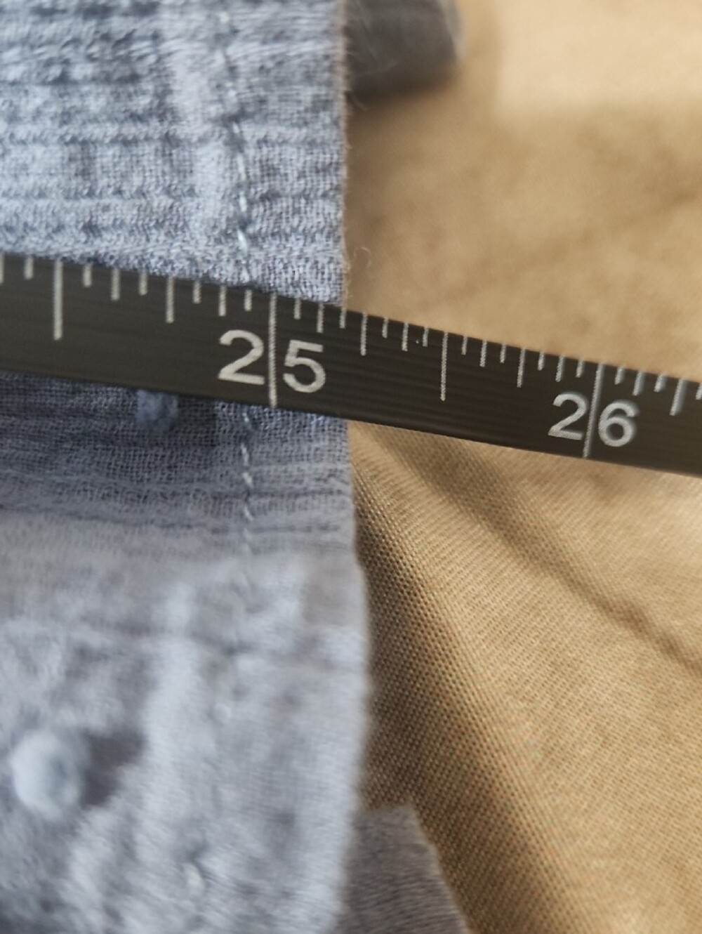 easel Blue Textured Button-Up Blouse Labeled Small Is Oversized See Measuring - Picture 13 of 13